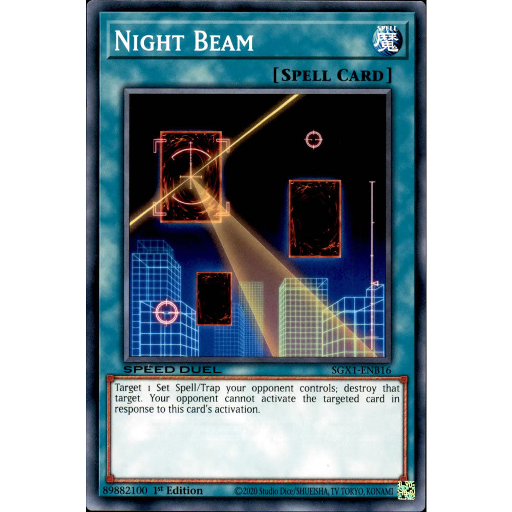 Night Beam SGX1-ENB16 Yu-Gi-Oh! Card from the Speed Duel GX: Duel Academy Box Set