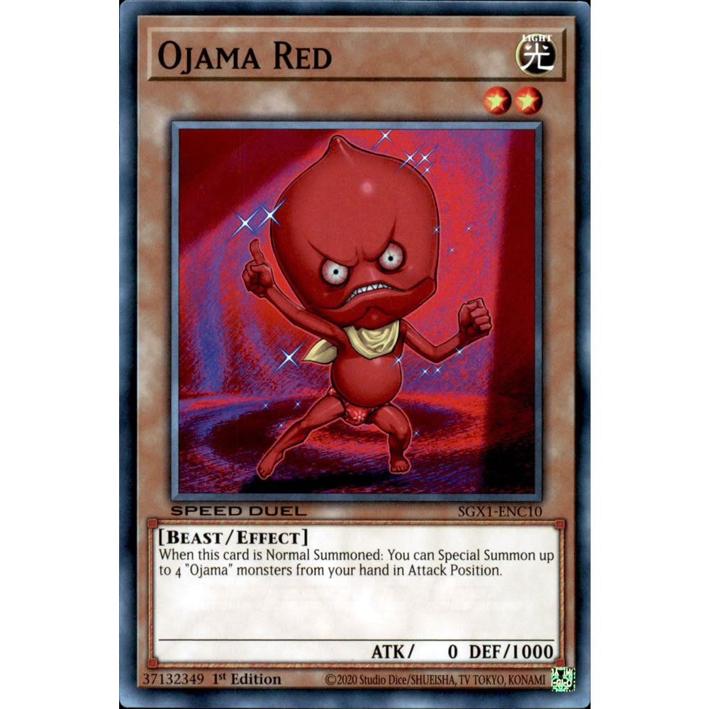 Ojama Red SGX1-ENC10 Yu-Gi-Oh! Card from the Speed Duel GX: Duel Academy Box Set