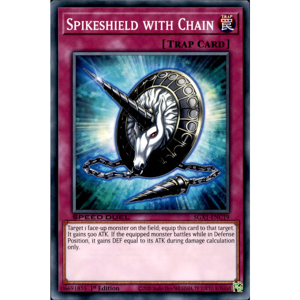 Spikeshield with Chain SGX1-ENC19 Yu-Gi-Oh! Card from the Speed Duel GX: Duel Academy Box Set