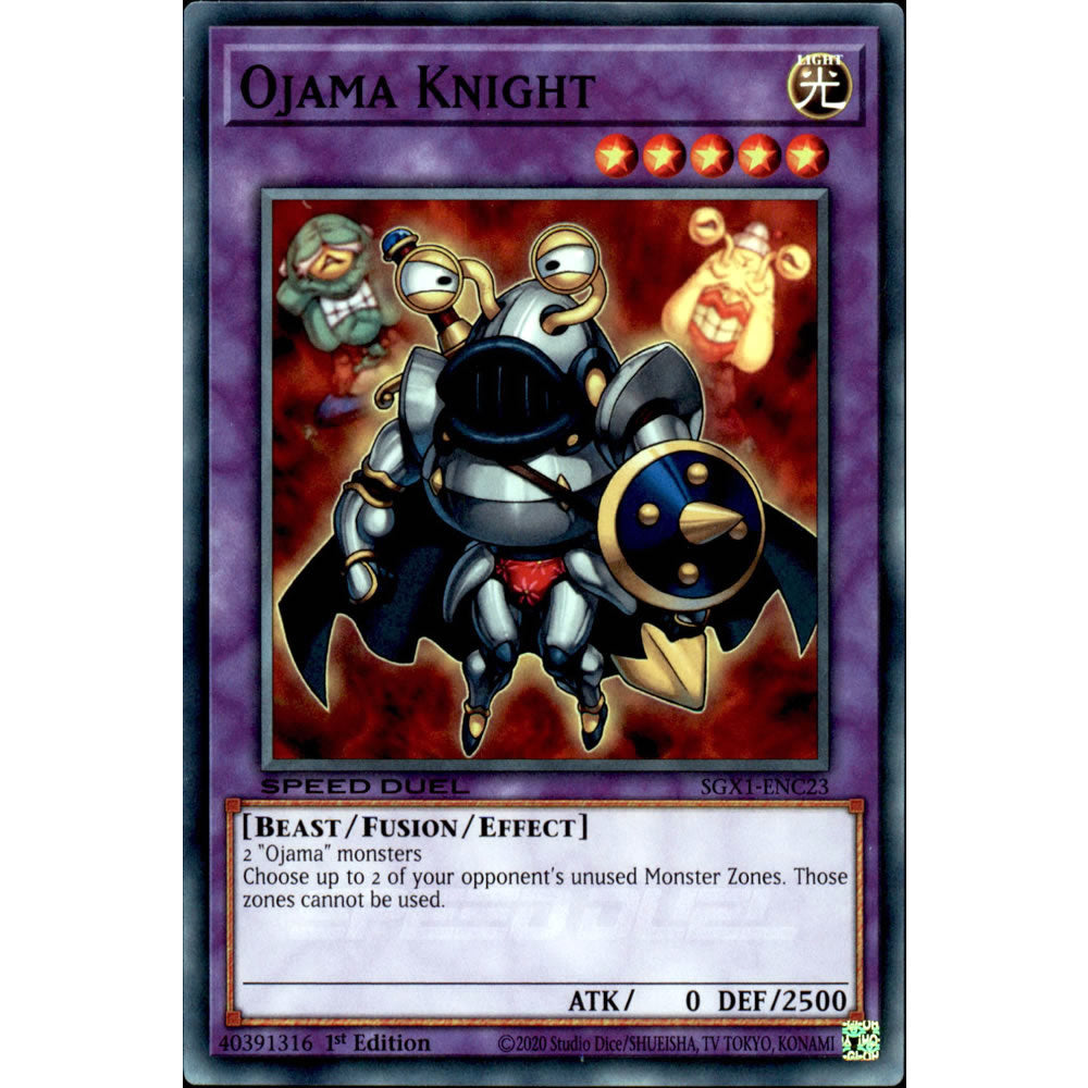 Ojama Knight SGX1-ENC23 Yu-Gi-Oh! Card from the Speed Duel GX: Duel Academy Box Set