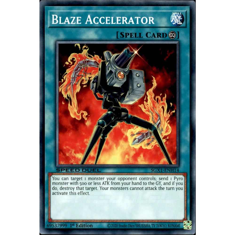 Blaze Accelerator SGX1-ENH14 Yu-Gi-Oh! Card from the Speed Duel GX: Duel Academy Box Set