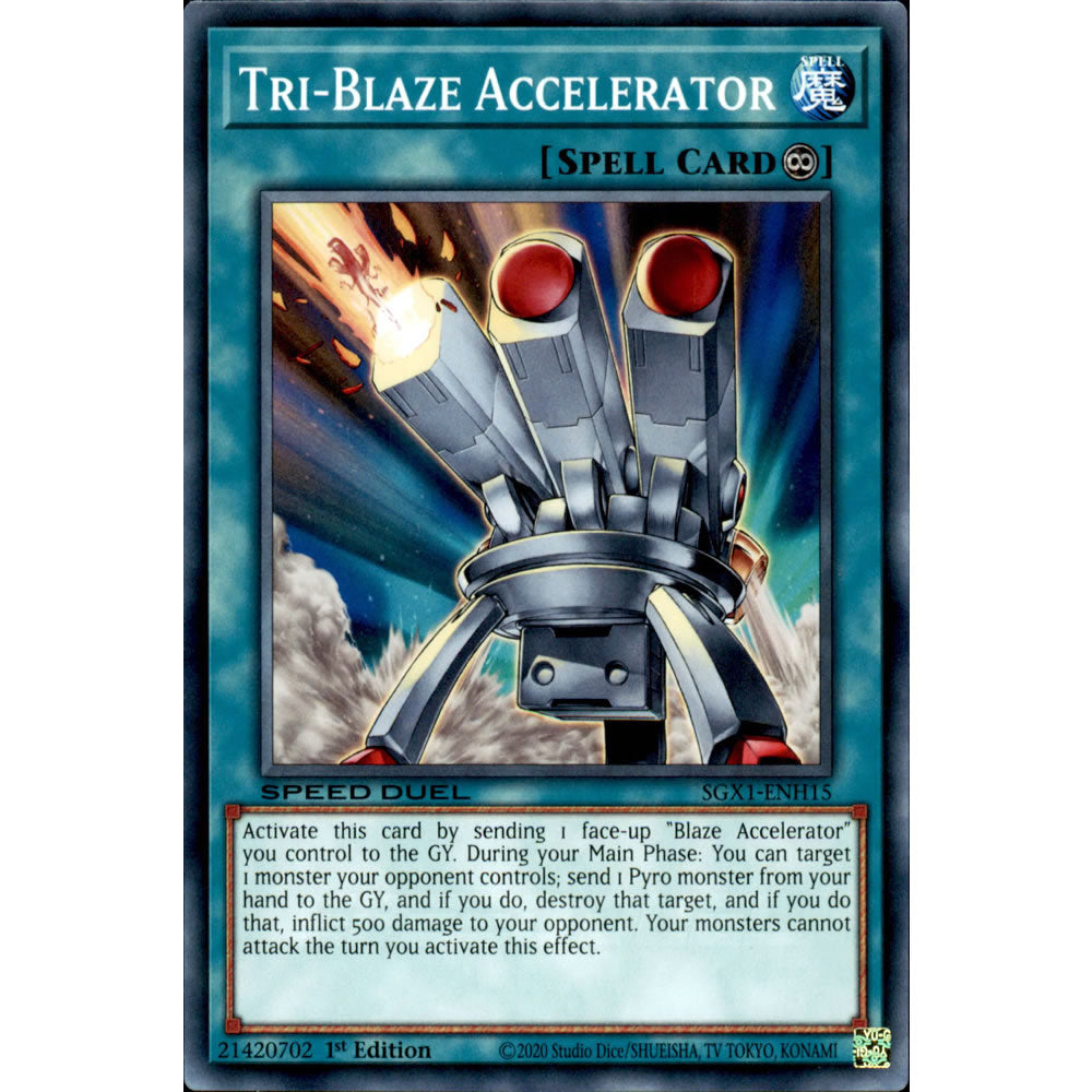 Tri-Blaze Accelerator SGX1-ENH15 Yu-Gi-Oh! Card from the Speed Duel GX: Duel Academy Box Set