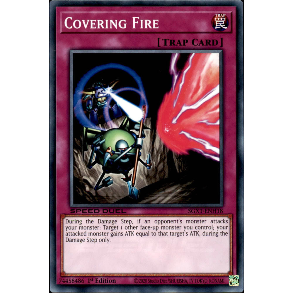 Covering Fire SGX1-ENH18 Yu-Gi-Oh! Card from the Speed Duel GX: Duel Academy Box Set