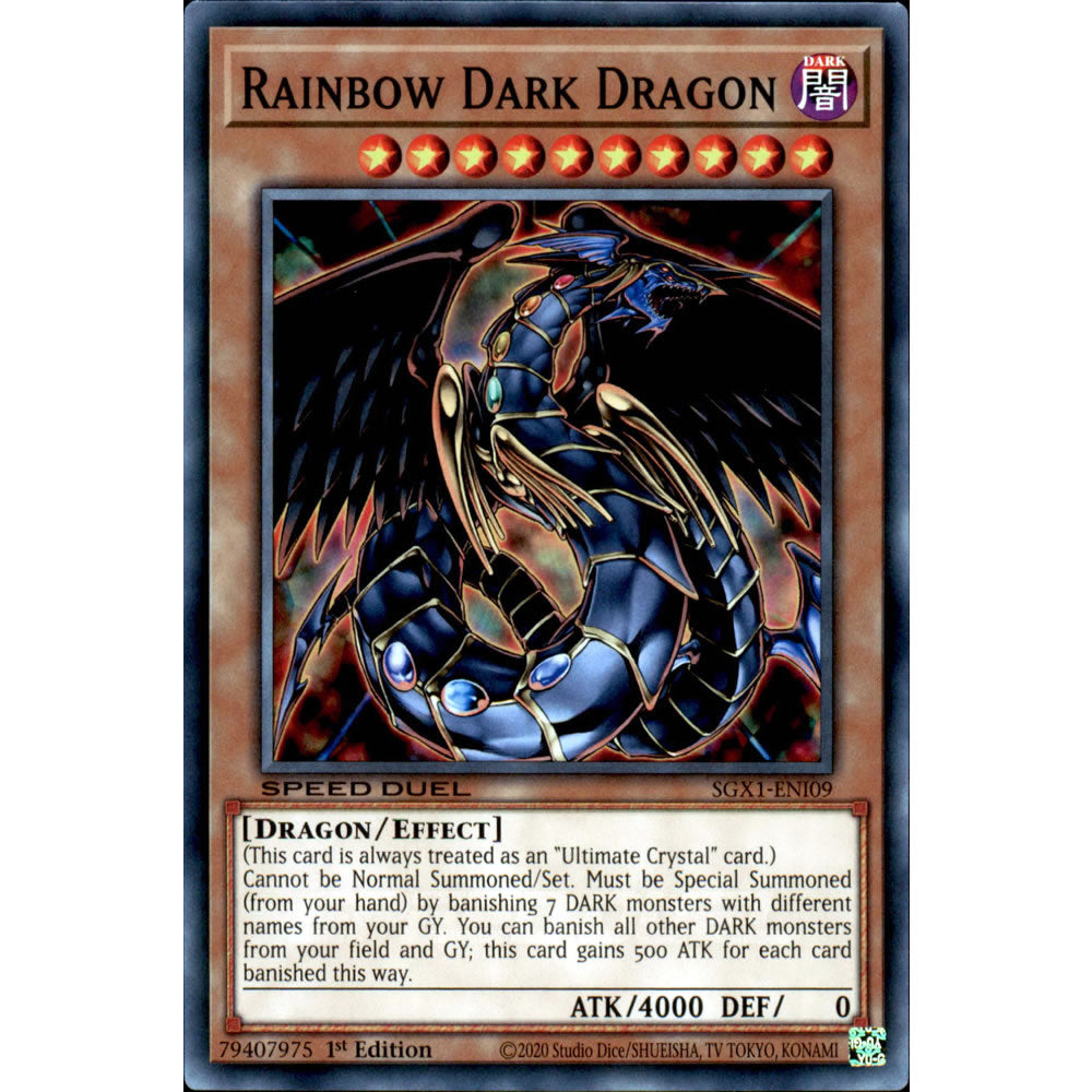 Rainbow Dark Dragon SGX1-ENI09 Yu-Gi-Oh! Card from the Speed Duel GX: Duel Academy Box Set