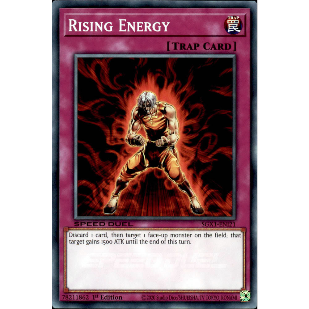 Rising Energy SGX1-ENI21 Yu-Gi-Oh! Card from the Speed Duel GX: Duel Academy Box Set