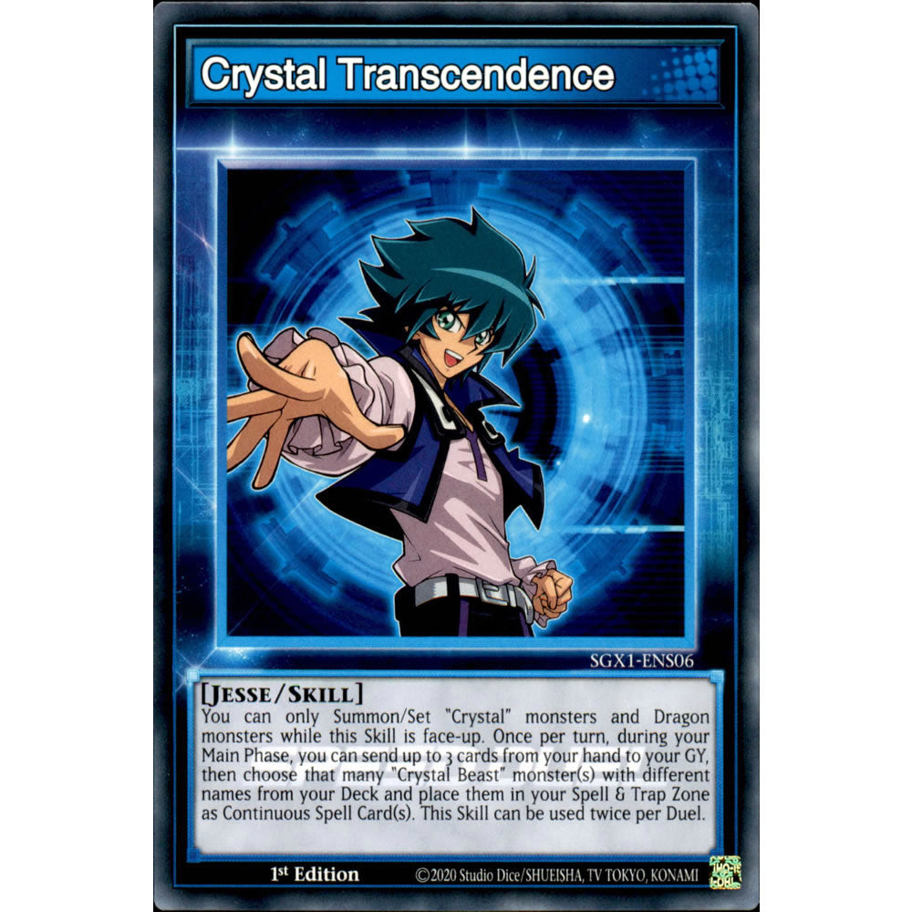 Crystal Transcendence SGX1-ENS06 Yu-Gi-Oh! Card from the Speed Duel GX: Duel Academy Box Set