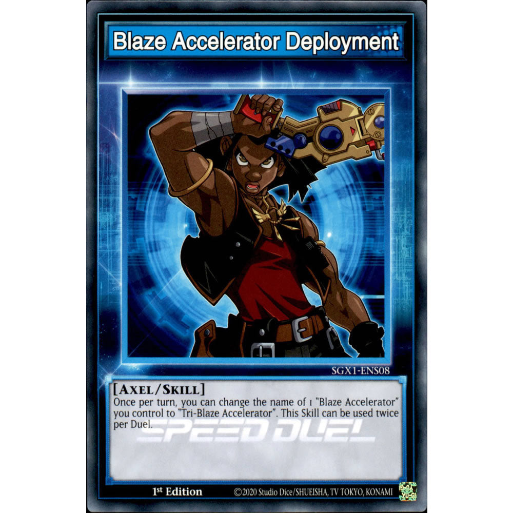 Blaze Accelerator Deployment SGX1-ENS08 Yu-Gi-Oh! Card from the Speed Duel GX: Duel Academy Box Set