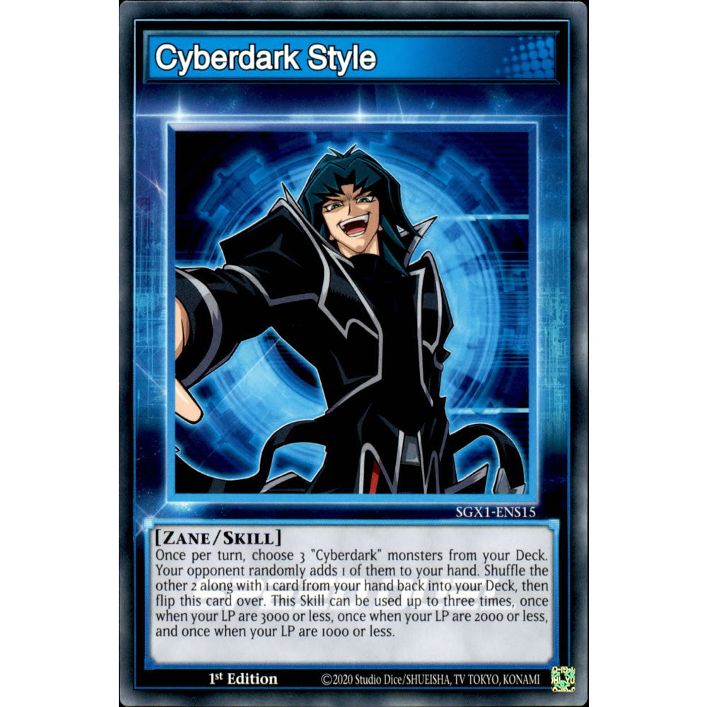 Cyberdark Style SGX1-ENS15 Yu-Gi-Oh! Card from the Speed Duel GX: Duel Academy Box Set