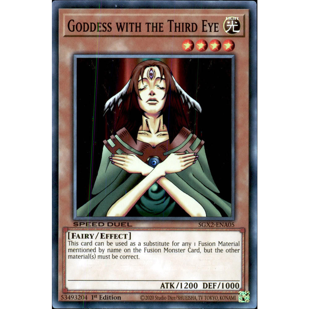 Goddess with the Third Eye SGX2-ENA05 Yu-Gi-Oh! Card from the Speed Duel GX: Midterm Paradox Set