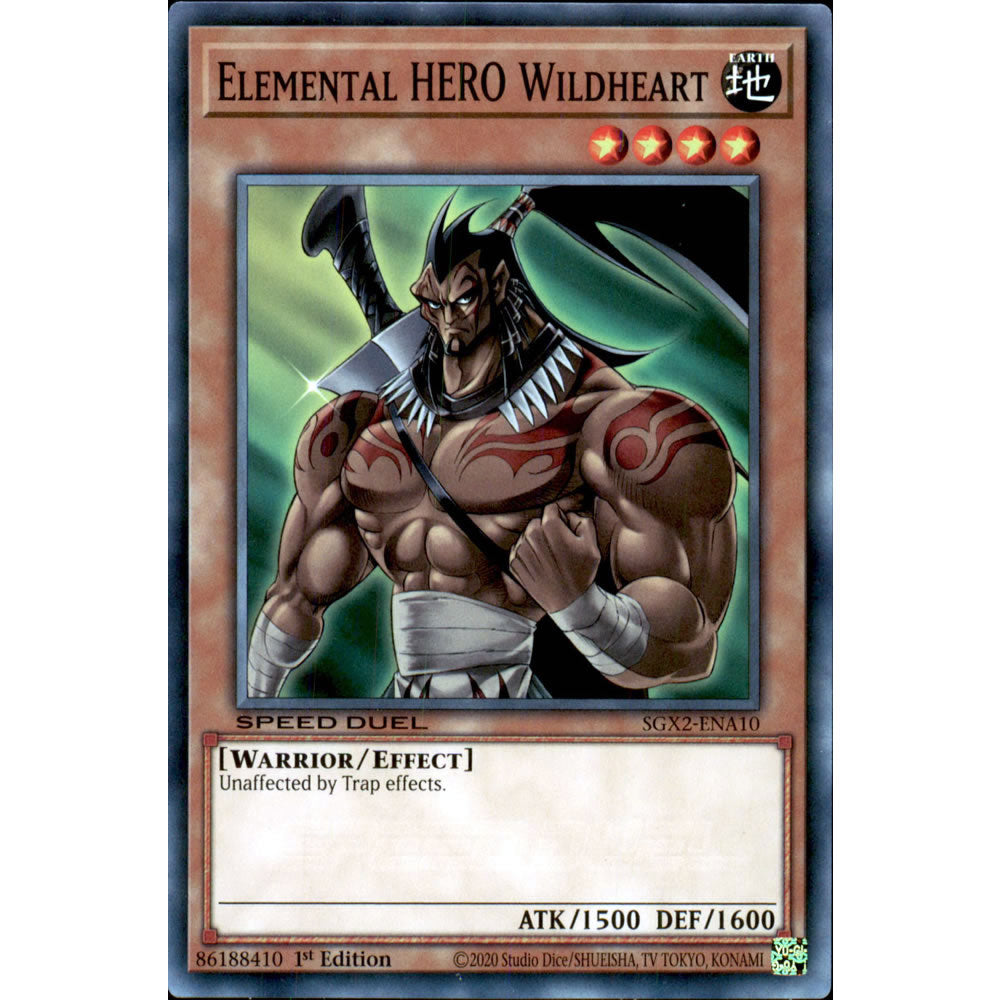 Elemental HERO Wildheart SGX2-ENA10 Yu-Gi-Oh! Card from the Speed Duel GX: Midterm Paradox Set