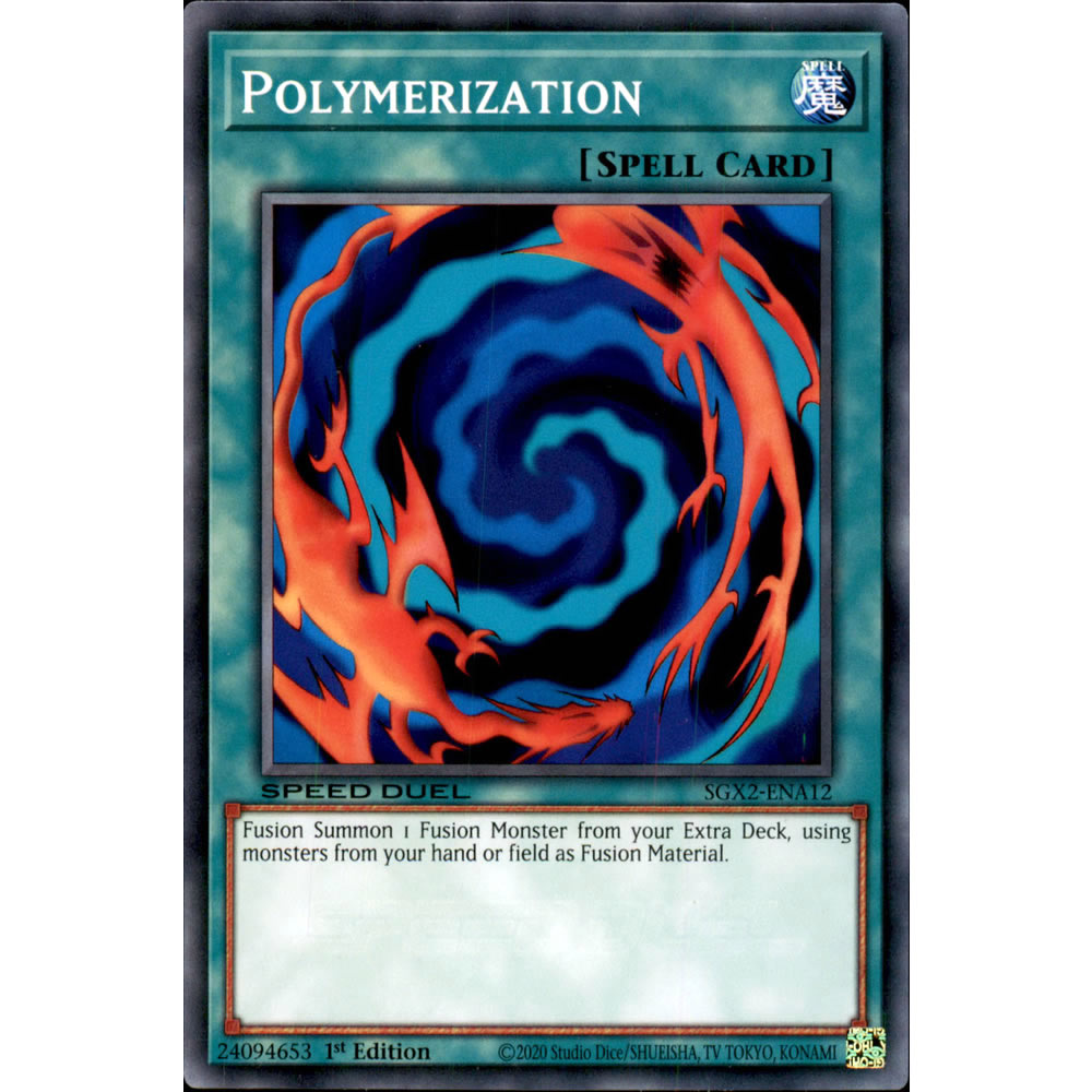 Polymerization SGX2-ENA12 Yu-Gi-Oh! Card from the Speed Duel GX: Midterm Paradox Set