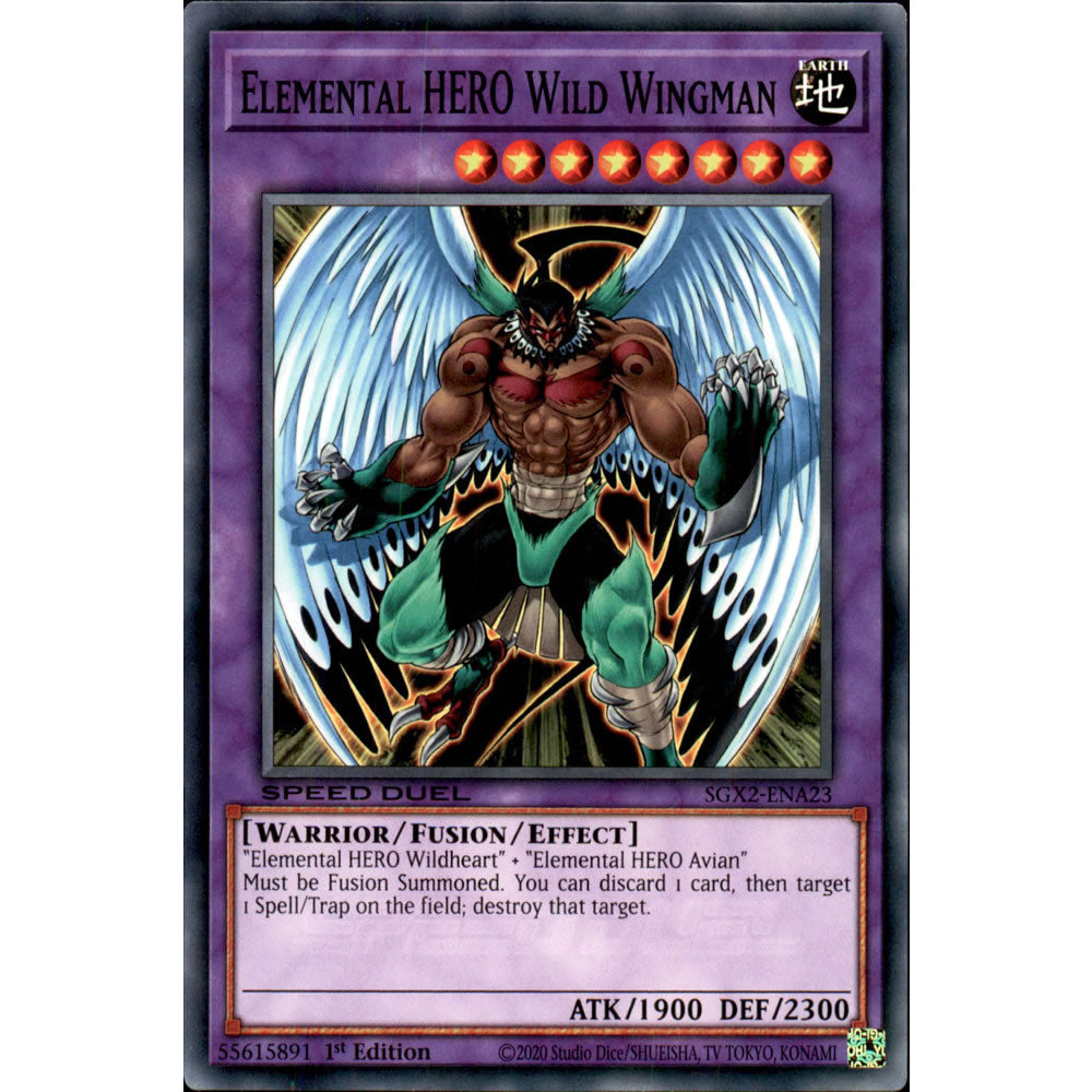 Elemental HERO Wild Wingman SGX2-ENA23 Yu-Gi-Oh! Card from the Speed Duel GX: Midterm Paradox Set