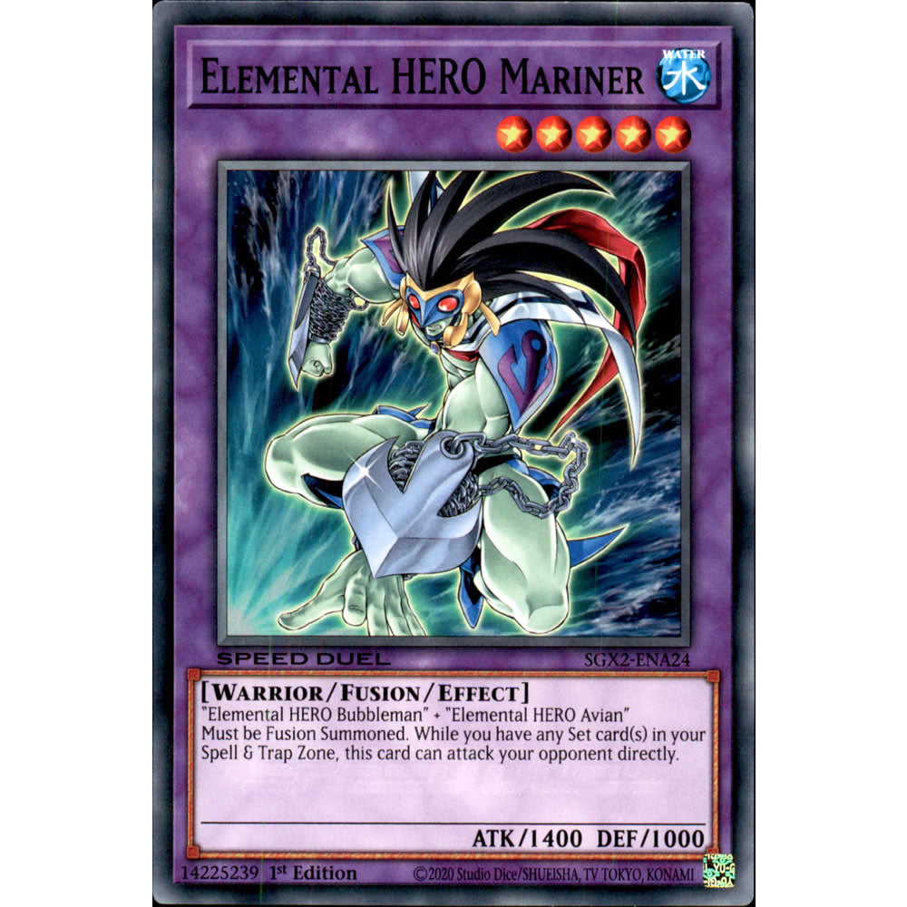 Elemental HERO Mariner SGX2-ENA24 Yu-Gi-Oh! Card from the Speed Duel GX: Midterm Paradox Set