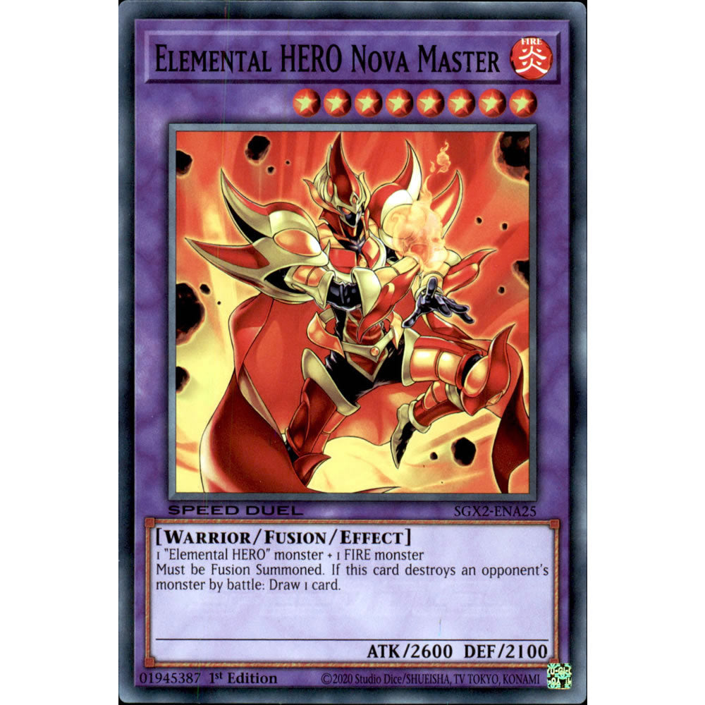 Elemental HERO Nova Master SGX2-ENA25 Yu-Gi-Oh! Card from the Speed Duel GX: Midterm Paradox Set