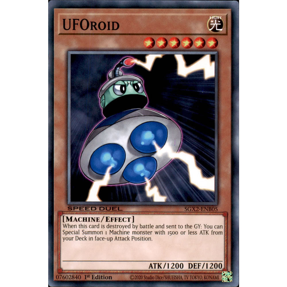 UFOroid SGX2-ENB05 Yu-Gi-Oh! Card from the Speed Duel GX: Midterm Paradox Set
