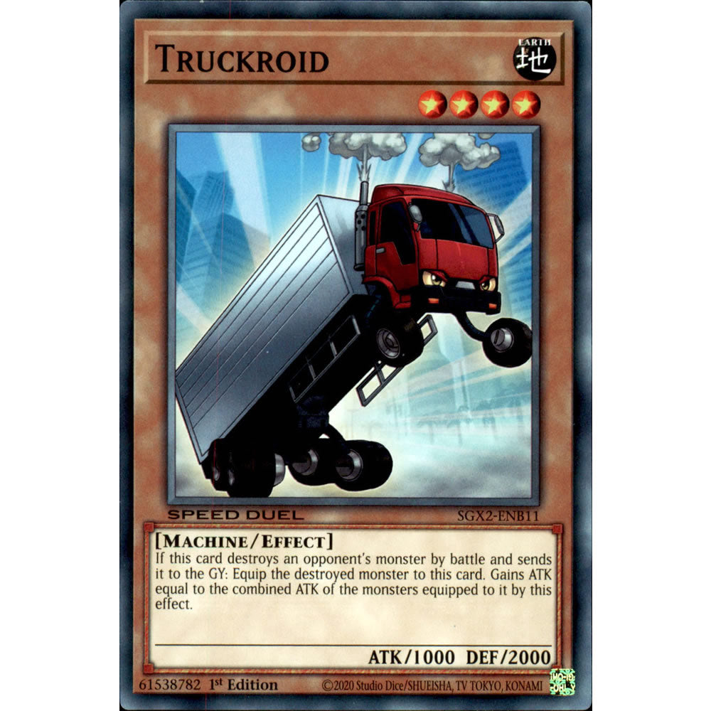 Truckroid SGX2-ENB11 Yu-Gi-Oh! Card from the Speed Duel GX: Midterm Paradox Set