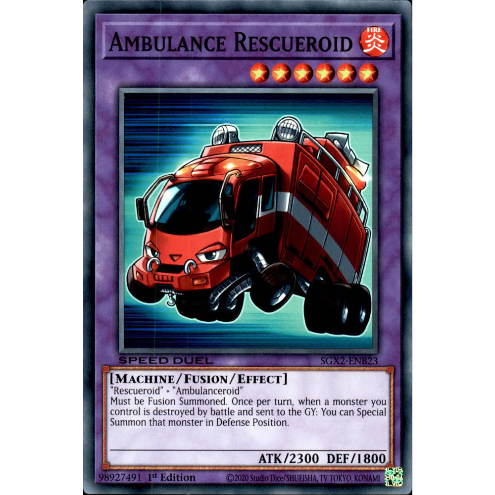 Ambulance Rescueroid SGX2-ENB23 Yu-Gi-Oh! Card from the Speed Duel GX: Midterm Paradox Set