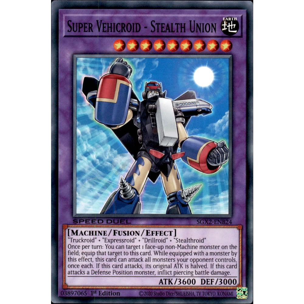 Super Vehicroid - Stealth Union SGX2-ENB24 Yu-Gi-Oh! Card from the Speed Duel GX: Midterm Paradox Set