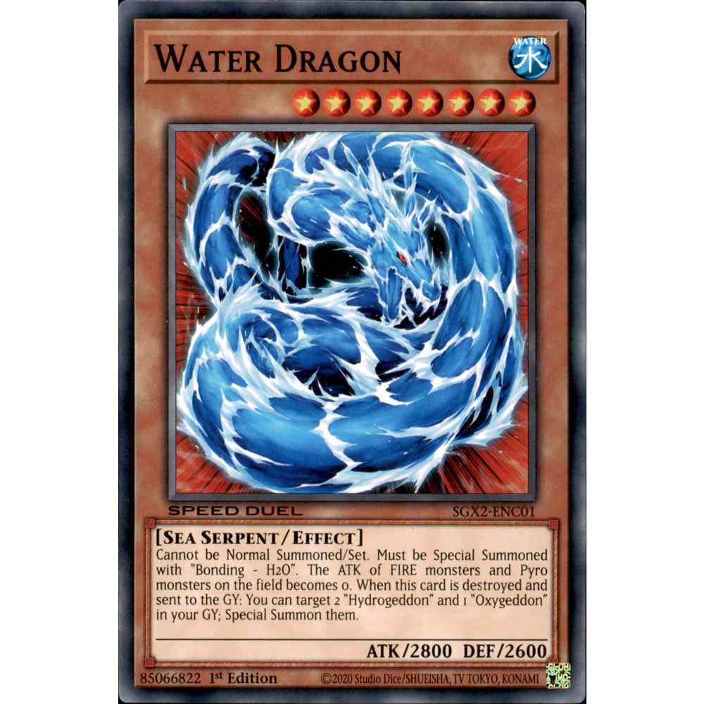 Water Dragon SGX2-ENC01 Yu-Gi-Oh! Card from the Speed Duel GX: Midterm Paradox Set