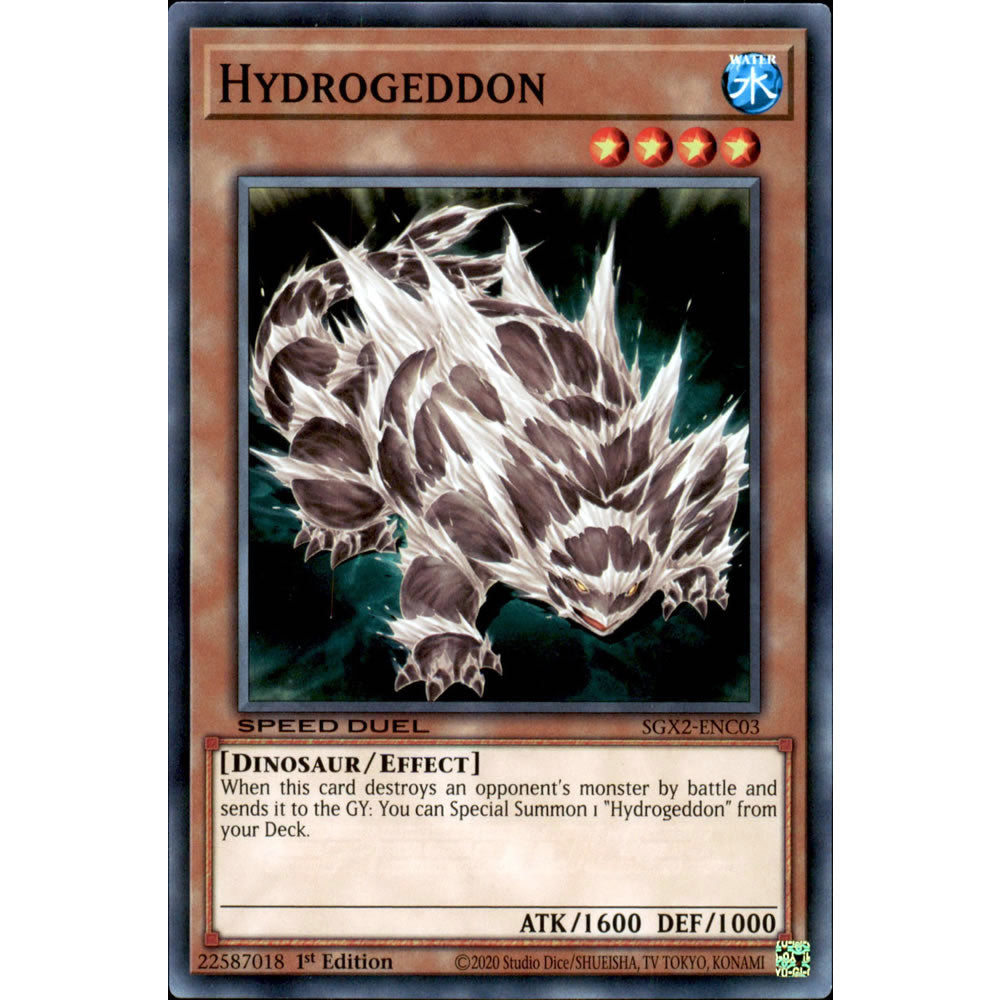 Hydrogeddon SGX2-ENC03 Yu-Gi-Oh! Card from the Speed Duel GX: Midterm Paradox Set