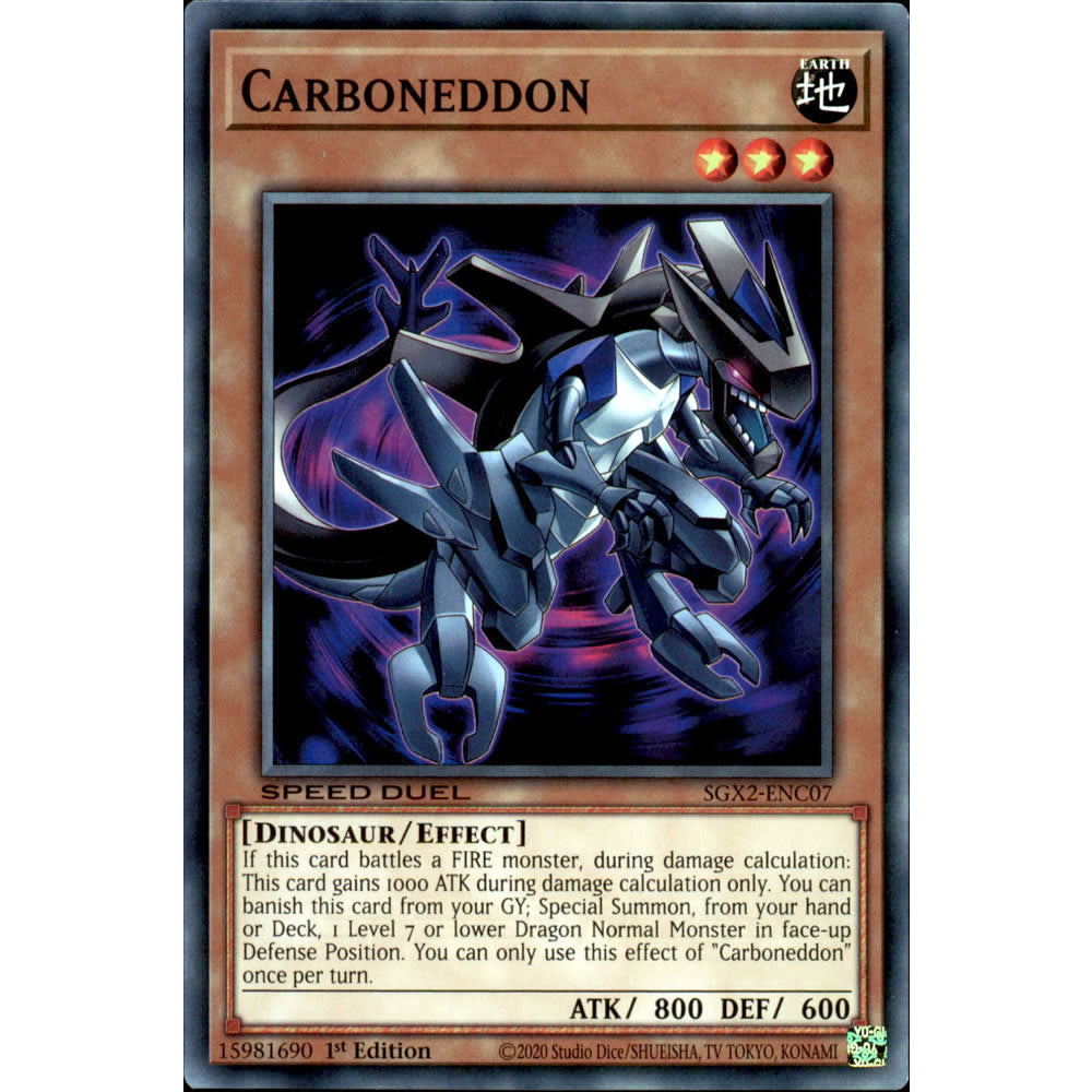 Carboneddon SGX2-ENC07 Yu-Gi-Oh! Card from the Speed Duel GX: Midterm Paradox Set