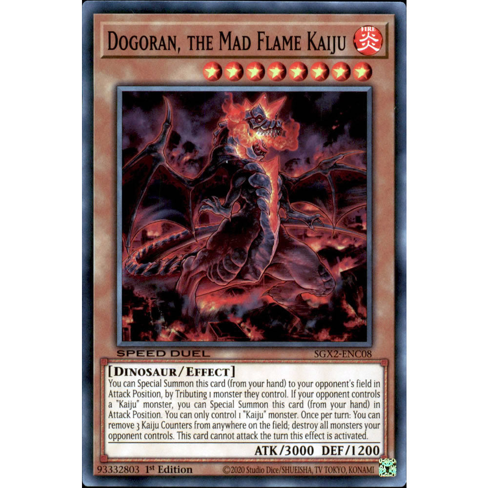 Dogoran, the Mad Flame Kaiju SGX2-ENC08 Yu-Gi-Oh! Card from the Speed Duel GX: Midterm Paradox Set