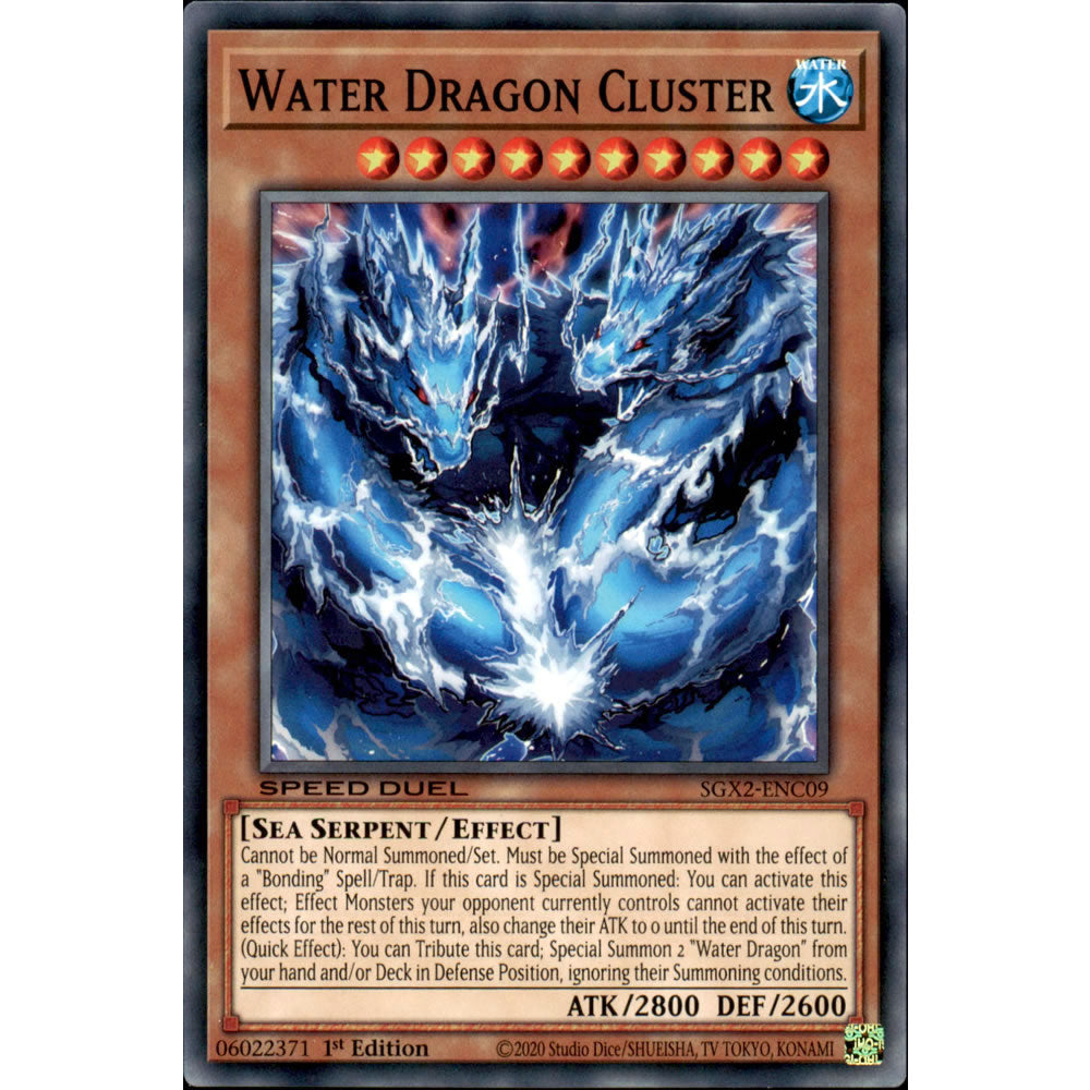 Water Dragon Cluster SGX2-ENC09 Yu-Gi-Oh! Card from the Speed Duel GX: Midterm Paradox Set