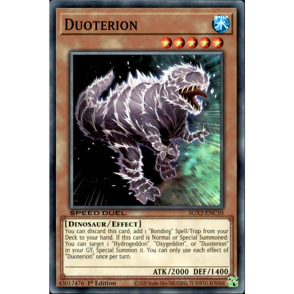 Duoterion SGX2-ENC10 Yu-Gi-Oh! Card from the Speed Duel GX: Midterm Paradox Set