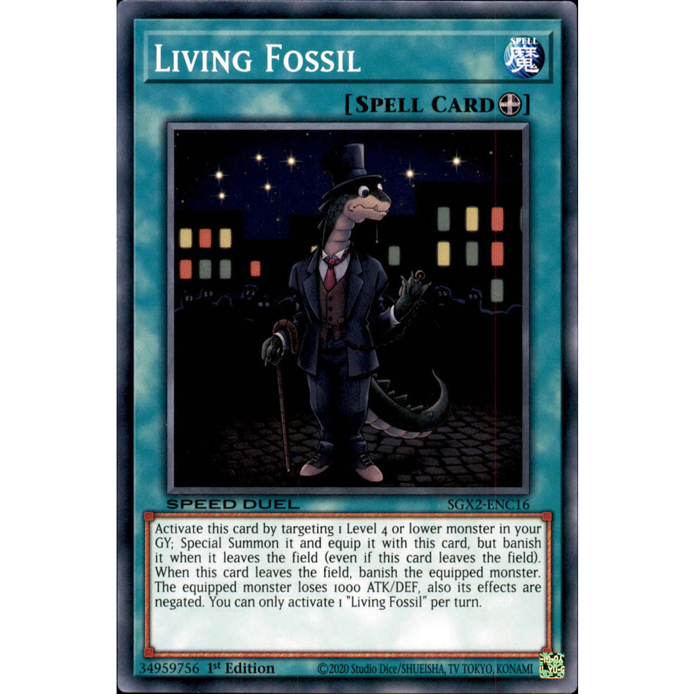 Living Fossil SGX2-ENC16 Yu-Gi-Oh! Card from the Speed Duel GX: Midterm Paradox Set