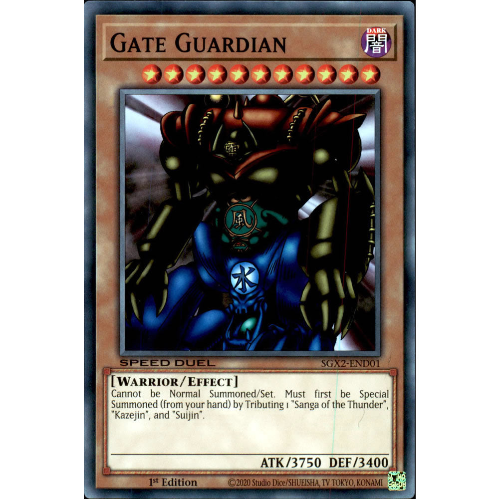 Gate Guardian SGX2-END01 Yu-Gi-Oh! Card from the Speed Duel GX: Midterm Paradox Set