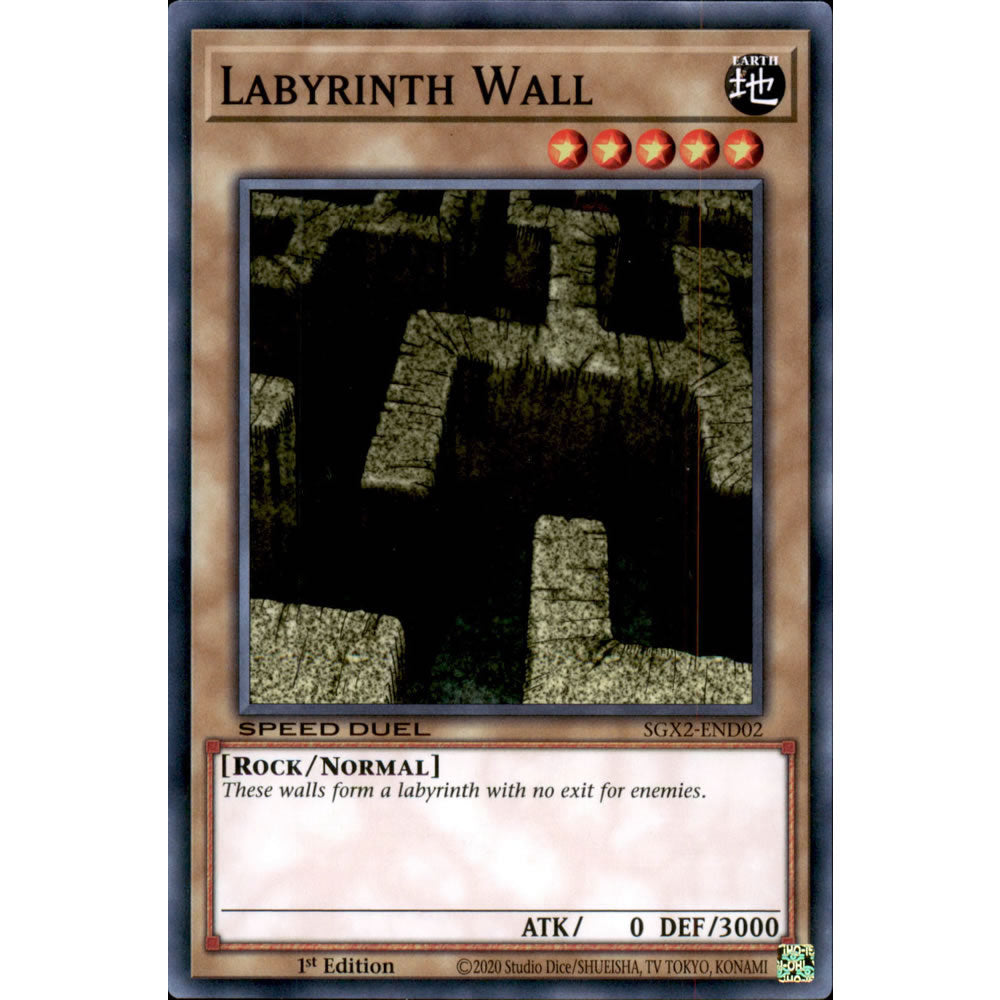 Labyrinth Wall SGX2-END02 Yu-Gi-Oh! Card from the Speed Duel GX: Midterm Paradox Set