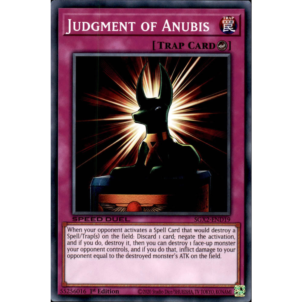 Judgment of Anubis SGX2-END19 Yu-Gi-Oh! Card from the Speed Duel GX: Midterm Paradox Set