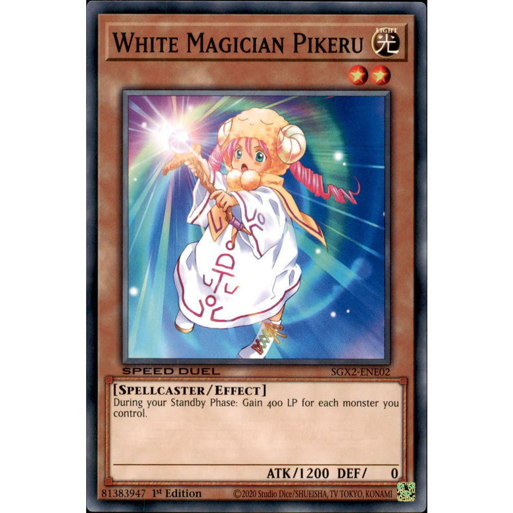 White Magician Pikeru SGX2-ENE02 Yu-Gi-Oh! Card from the Speed Duel GX: Midterm Paradox Set