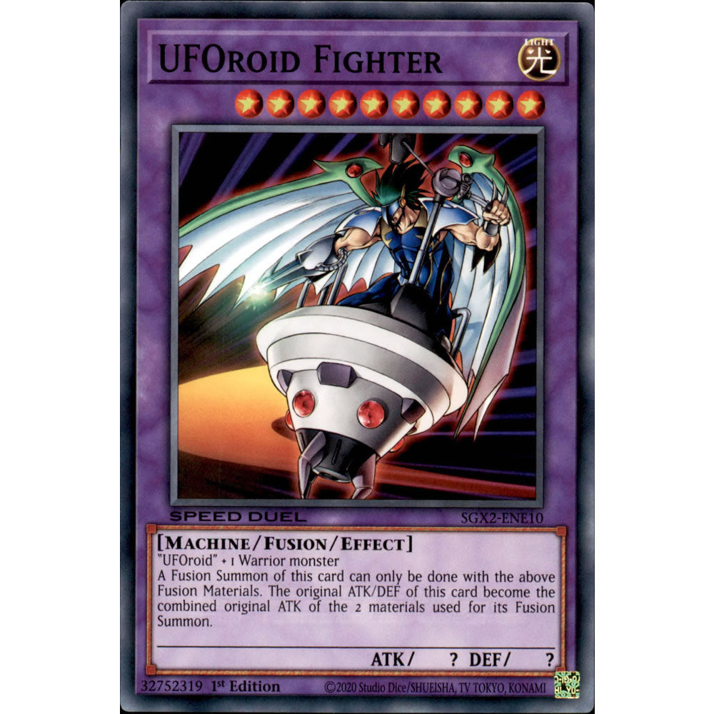 UFOroid Fighter SGX2-ENE10 Yu-Gi-Oh! Card from the Speed Duel GX: Midterm Paradox Set