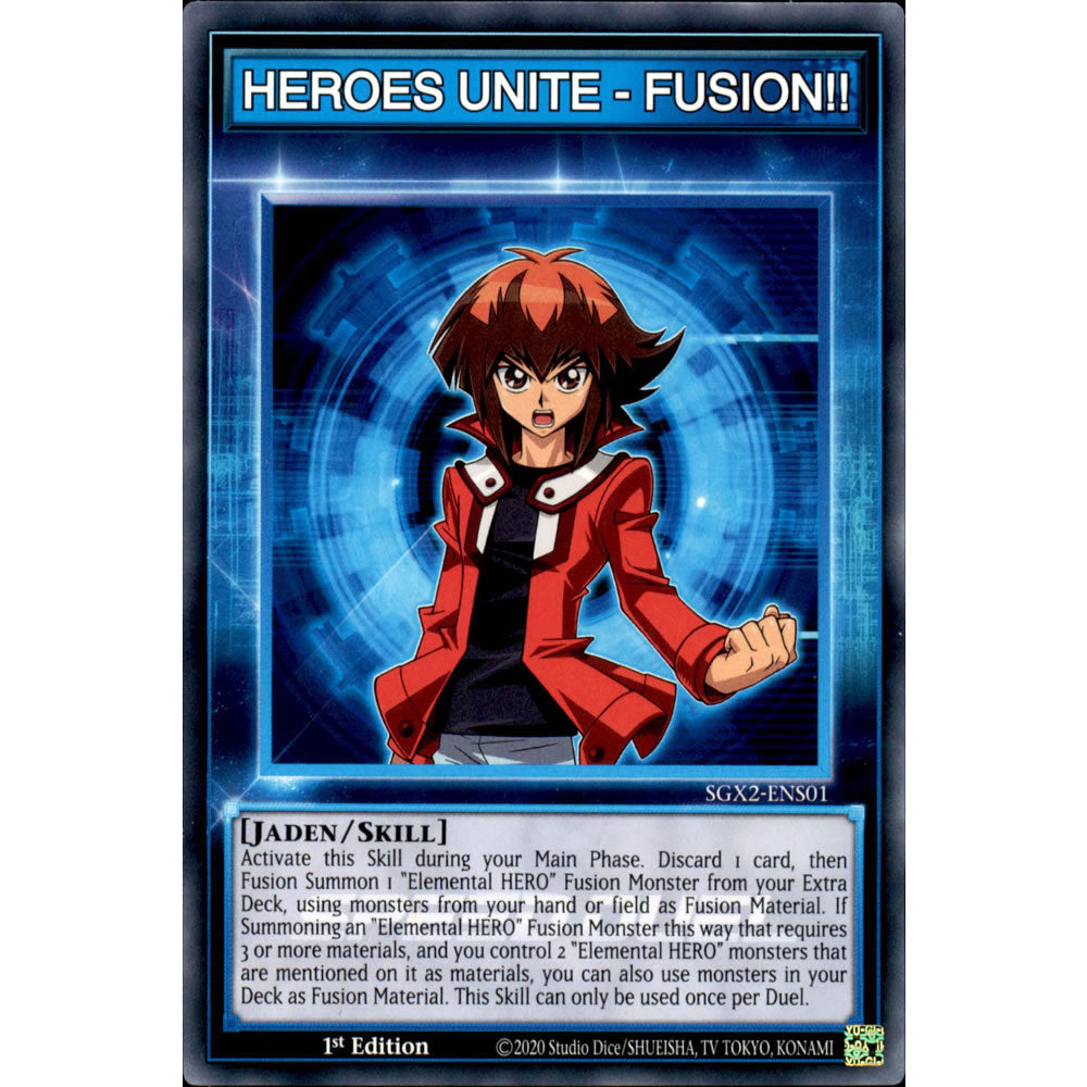 HEROES UNITE - FUSION!! SGX2-ENS01 Yu-Gi-Oh! Card from the Speed Duel GX: Midterm Paradox Set