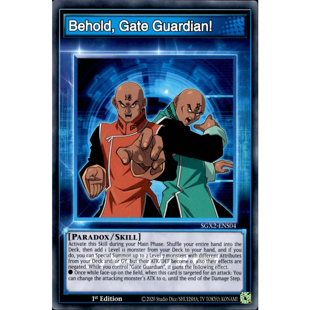 Behold, Gate Guardian! SGX2-ENS04 Yu-Gi-Oh! Card from the Speed Duel GX: Midterm Paradox Set