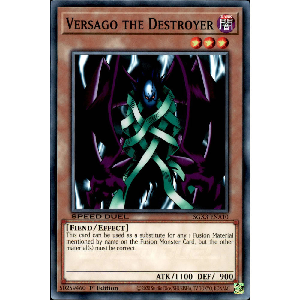Versago the Destroyer SGX3-ENA10 Yu-Gi-Oh! Card from the Speed Duel GX: Duelists of Shadows Set