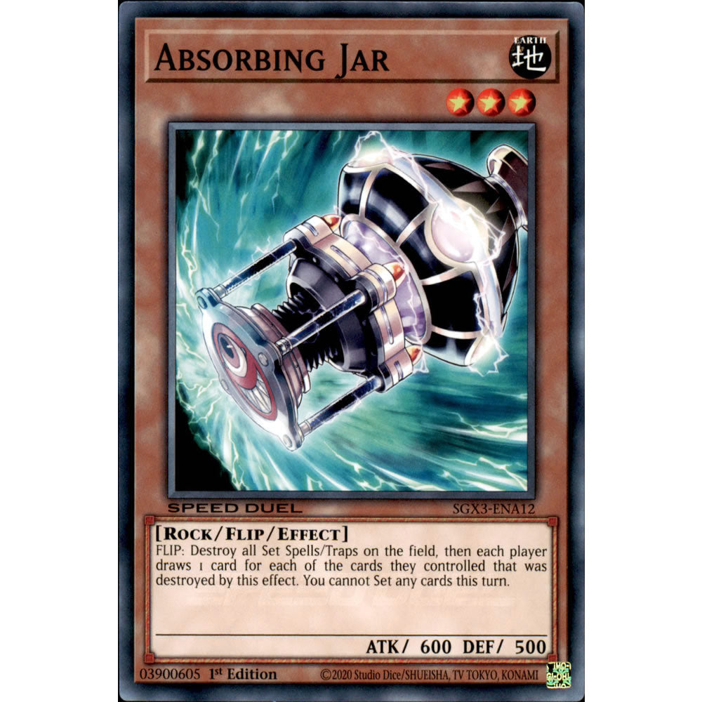 Absorbing Jar SGX3-ENA12 Yu-Gi-Oh! Card from the Speed Duel GX: Duelists of Shadows Set