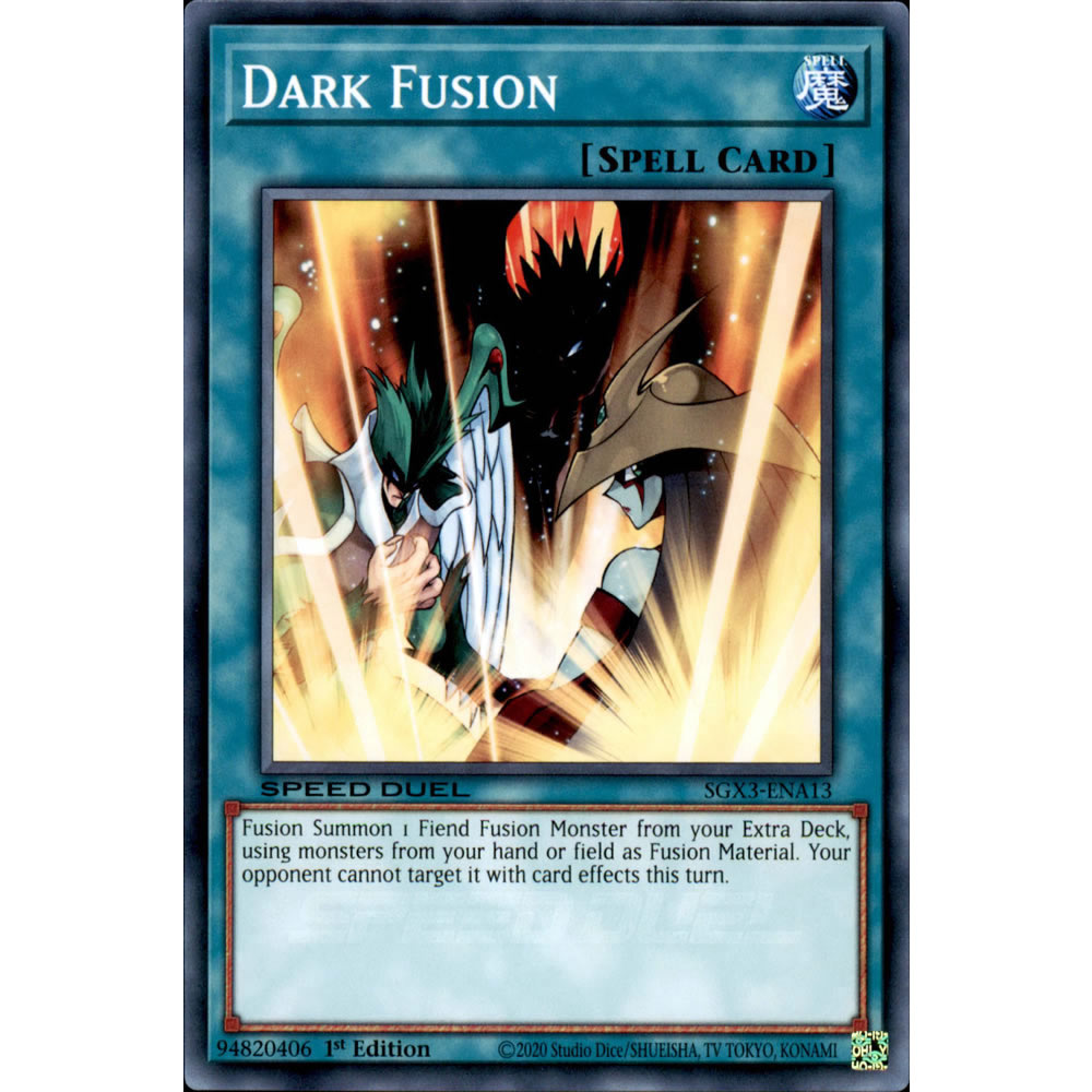 Dark Fusion SGX3-ENA13 Yu-Gi-Oh! Card from the Speed Duel GX: Duelists of Shadows Set