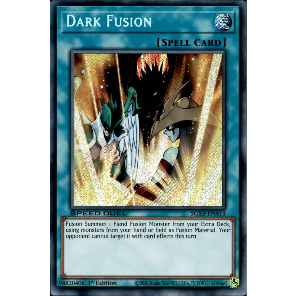 Dark Fusion SGX3-ENA13 Yu-Gi-Oh! Card from the Speed Duel GX: Duelists of Shadows Set