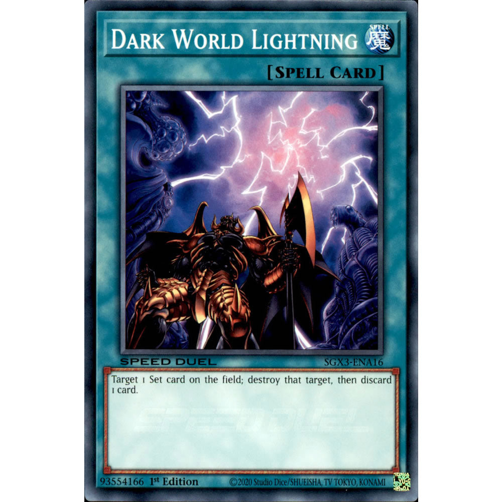 Dark World Lightning SGX3-ENA16 Yu-Gi-Oh! Card from the Speed Duel GX: Duelists of Shadows Set