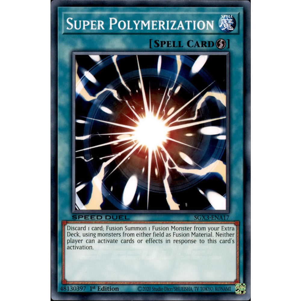 Super Polymerization SGX3-ENA17 Yu-Gi-Oh! Card from the Speed Duel GX: Duelists of Shadows Set