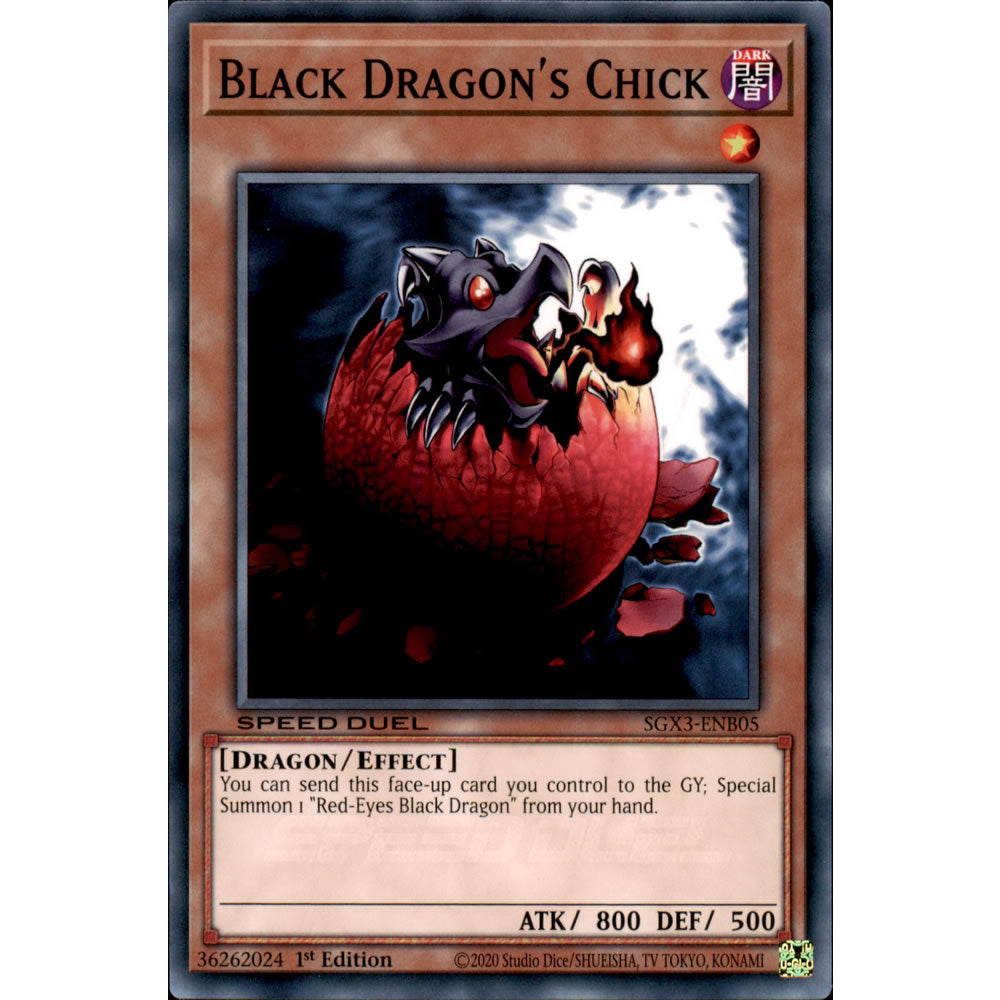 Black Dragon's Chick SGX3-ENB05 Yu-Gi-Oh! Card from the Speed Duel GX: Duelists of Shadows Set