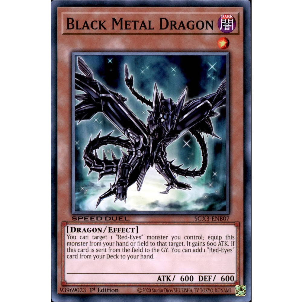 Black Metal Dragon SGX3-ENB07 Yu-Gi-Oh! Card from the Speed Duel GX: Duelists of Shadows Set
