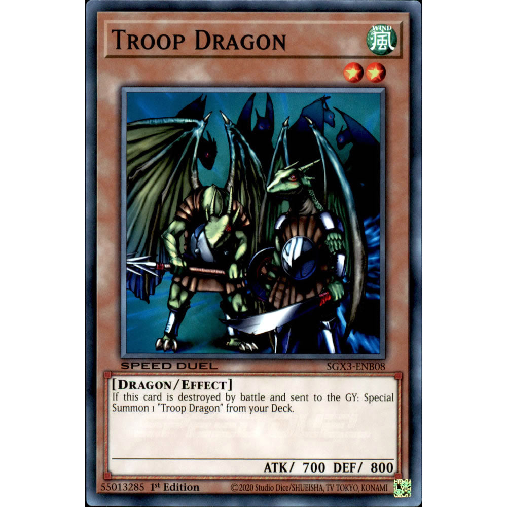 Troop Dragon SGX3-ENB08 Yu-Gi-Oh! Card from the Speed Duel GX: Duelists of Shadows Set
