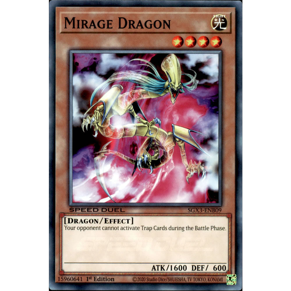 Mirage Dragon SGX3-ENB09 Yu-Gi-Oh! Card from the Speed Duel GX: Duelists of Shadows Set