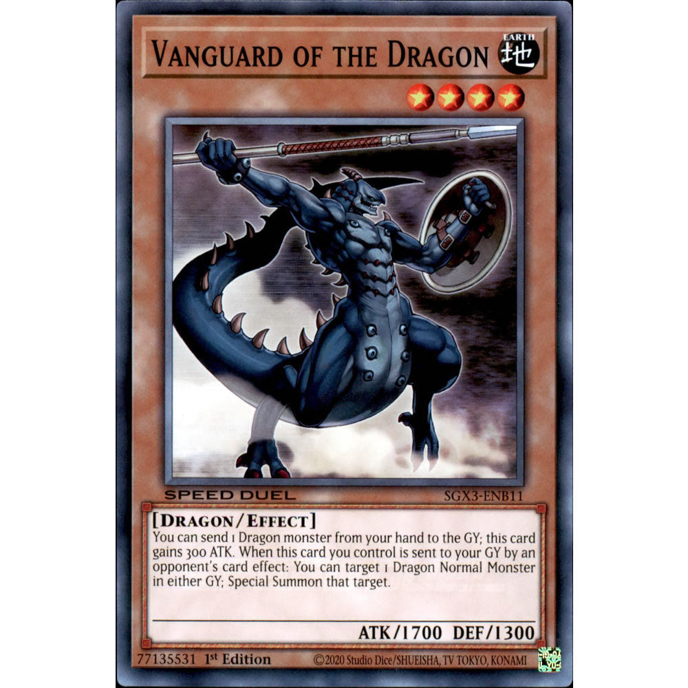 Vanguard of the Dragon SGX3-ENB11 Yu-Gi-Oh! Card from the Speed Duel GX: Duelists of Shadows Set