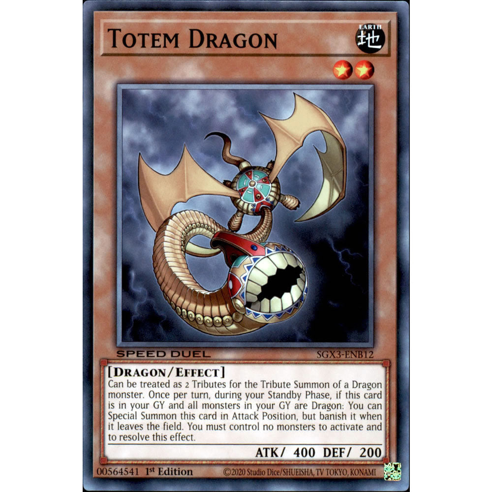 Totem Dragon SGX3-ENB12 Yu-Gi-Oh! Card from the Speed Duel GX: Duelists of Shadows Set