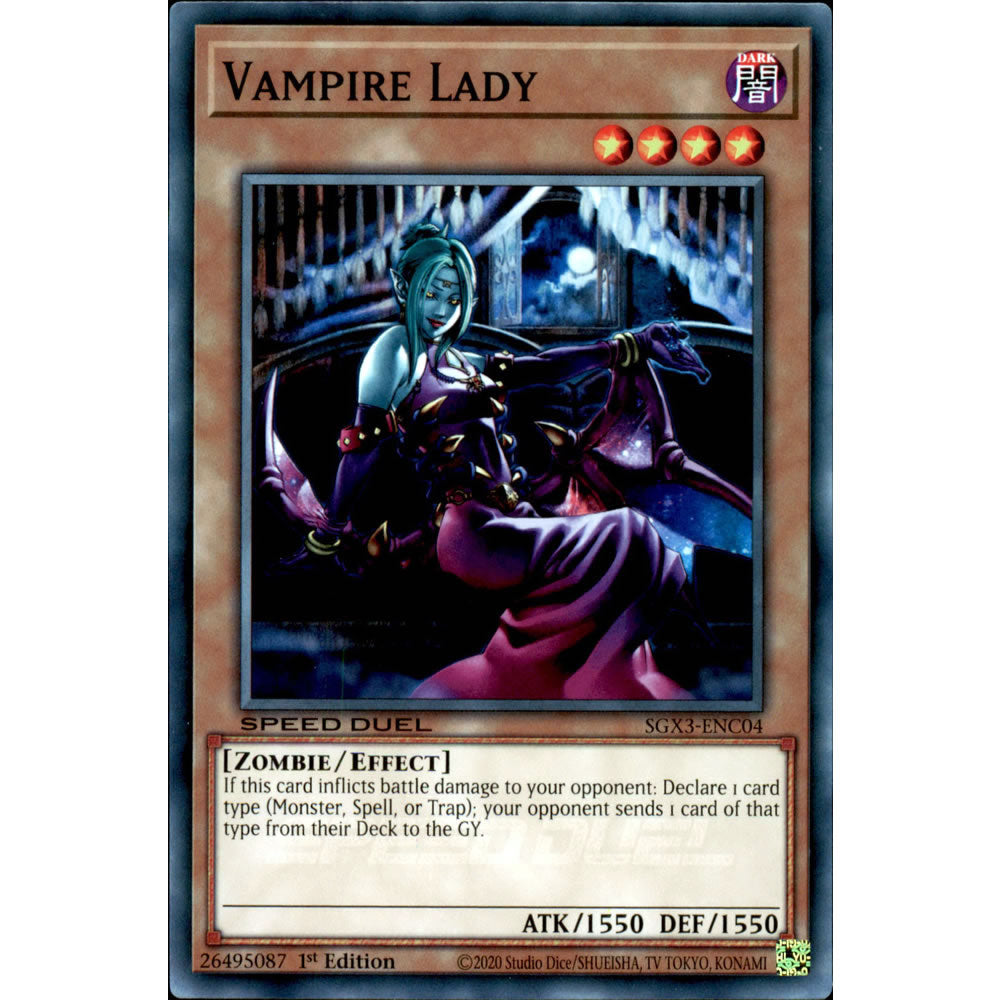 Vampire Lady SGX3-ENC04 Yu-Gi-Oh! Card from the Speed Duel GX: Duelists of Shadows Set