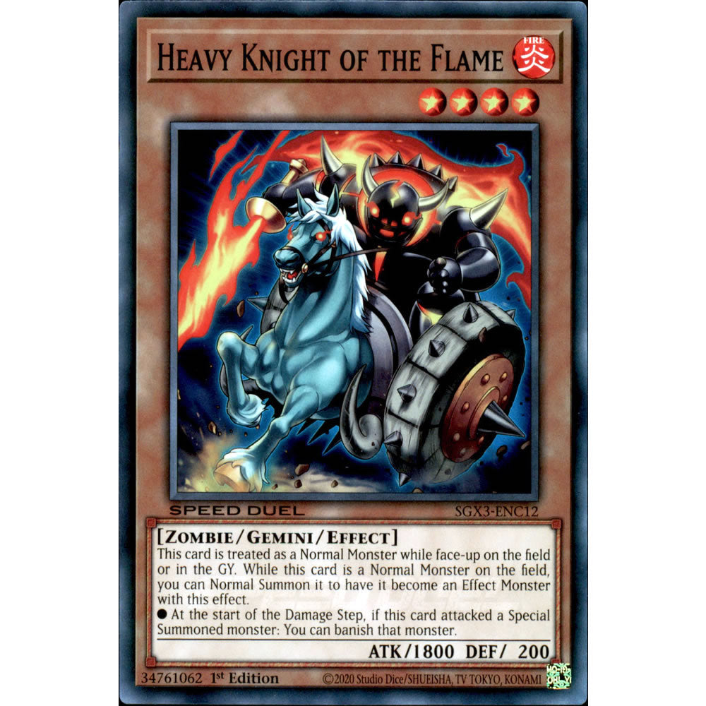 Heavy Knight of the Flame SGX3-ENC12 Yu-Gi-Oh! Card from the Speed Duel GX: Duelists of Shadows Set